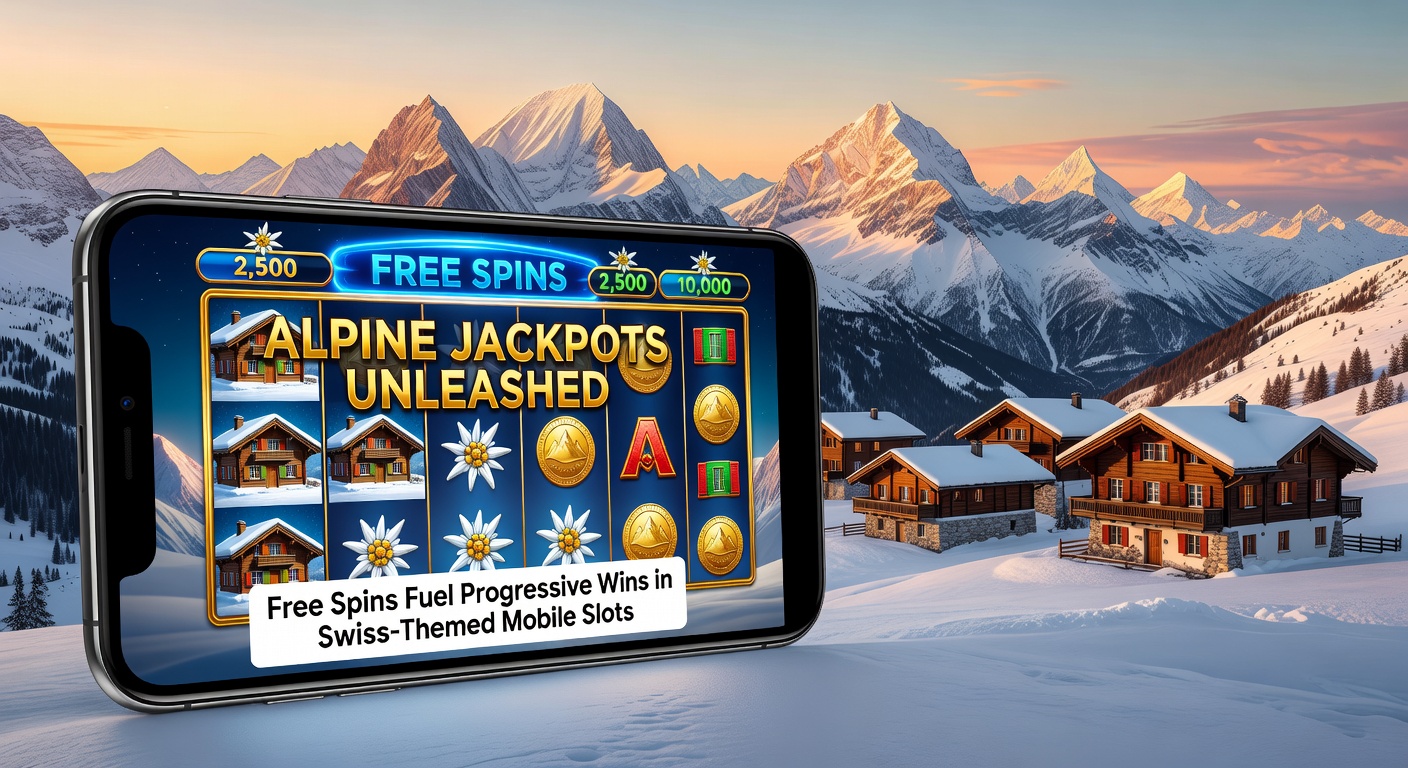 Dynamic slot screen showing exploding free spins with progressive jackpot meter nearing record highs amid Swiss chalet graphics