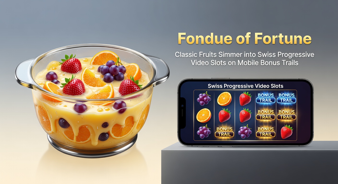 Close-up of a mobile slot bonus trail with Swiss fondue elements, fruit symbols igniting progressive counters amid alpine scenery and glowing jackpot trails