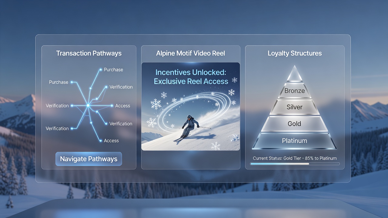 Player dashboard displaying loyalty tiers and transaction history in a Swiss alpine slots app