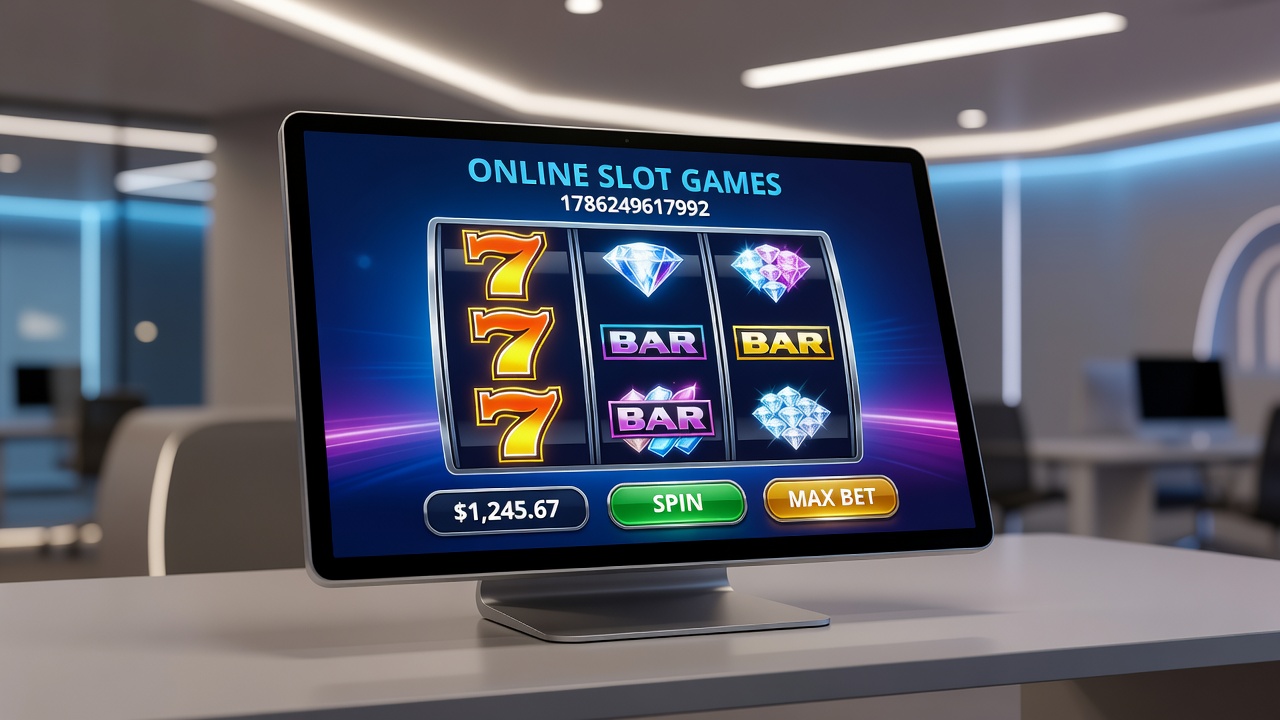 Close-up view of online slot game interface with bonus round activation and progressive jackpot counter