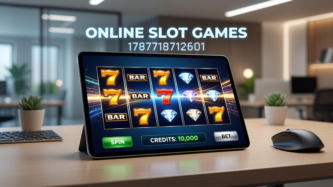 Close-up view of a progressive jackpot meter on an online slot interface with mobile device in background